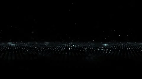 Loop digital bounce dots network on clean black background Stock Footage 337450937
