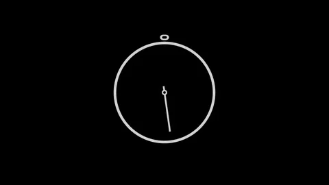 Loop digital clock animation. Seamless simple monochrome clock for your loading Stock-Footage 242337704