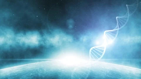 Loop digital dna chain cyberspace sphere animation 库存影片 337239122