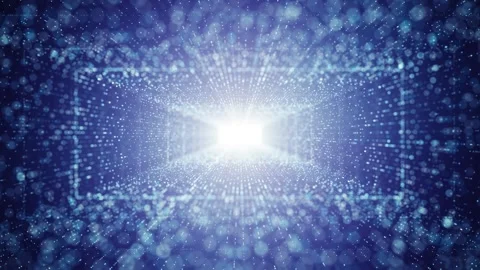 Loop digital glow endless technology tunnel network Stock-Footage 337963784