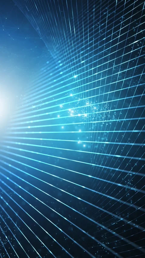 Loop digital network motion lines vertical animation background Stock Footage 341435650