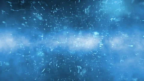 Loop digital technology lines and dots copy space background Stock Footage 338407563