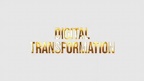 Loop Digital Transformation gold text shine loop light motion Stock-Footage 250079564