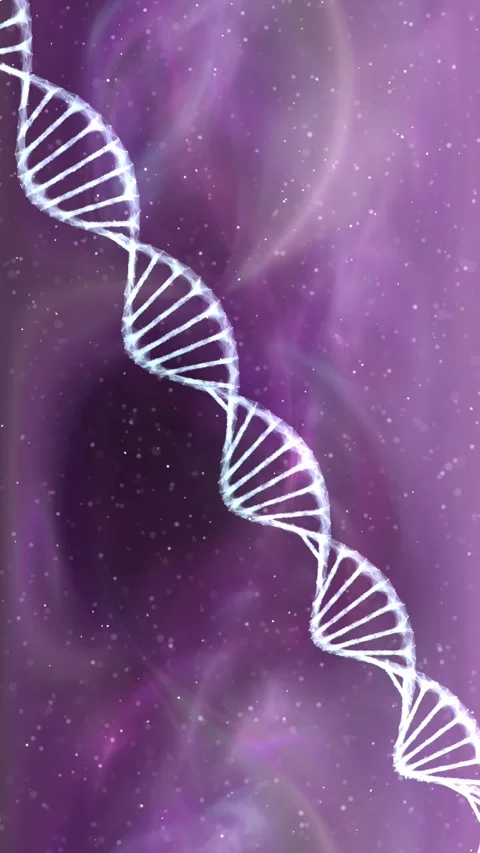 Loop dna chain rotation on vertical background Stock Footage 345330255