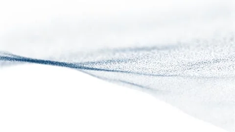Loop dotted blurry waves slow motion on white background Stock Footage 346784836