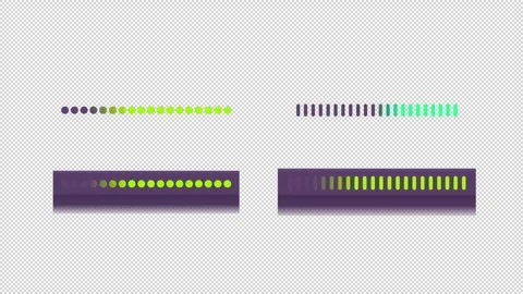 Loop dotted progress bar animated loading bar set on dark background Vídeos de archivo 342242117
