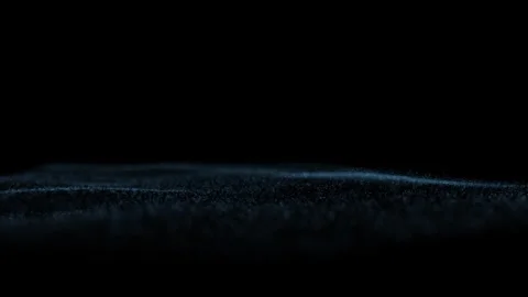 Loop dotted waves slow motion on clean black background Stock Footage 346650873