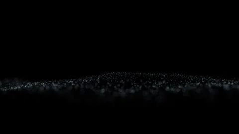 Loop dotted waves travel on black background Stock Footage 338407815