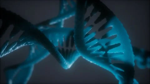 Loop double helical structure of dna strand close-up animation Stock Footage 143822260