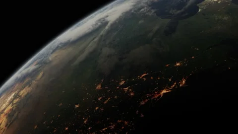 Loop Earth nortern hemisphere Stock Footage 164609869
