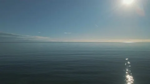 Loop of empty sea at daytime Stock Footage 145383133