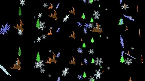 Loop Falling 3D snowflakes and 3D Christmas  Ornaments background, 스톡 동영상 99091915