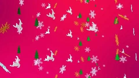 Loop Falling 3D snowflakes and 3D Christmas  Ornaments background, 스톡 동영상 99092856