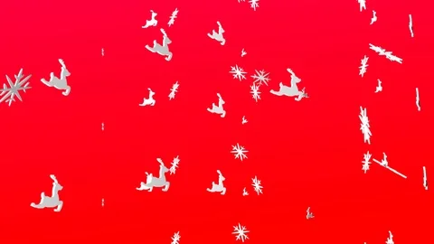 Loop Falling 3D snowflakes and 3D Christmas  Ornaments background, 스톡 동영상 99102408