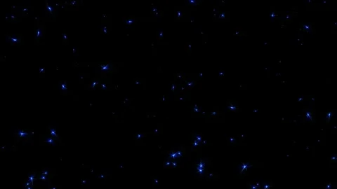 Loop falling blue star particles on black abstract background Stock Footage 317496092