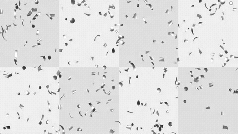 Loop Falling down silver confetti on Alpha channel. Stock Footage 278842074