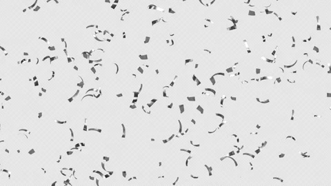 Loop Falling down silver confetti on Alpha channel. Video stock 278842320