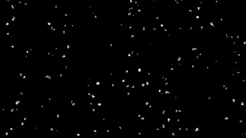 Loop Falling down silver confetti on black background With Matte Channel 스톡 동영상 279876489