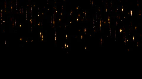 Loop falling flicker flashing glitter gold rain star particles Stock Footage 295124198