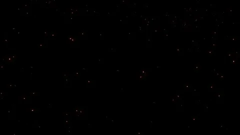 Loop falling glow orange gold star particles on black background Stock Footage 313878986