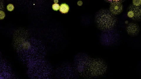 Loop falling green purple particles spark bomb animation effect Stock Footage 306756167
