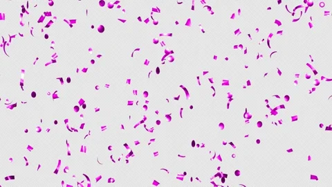 Loop Falling Purple confetti on Alpha channel. transparent background.  Stock Footage 278913829