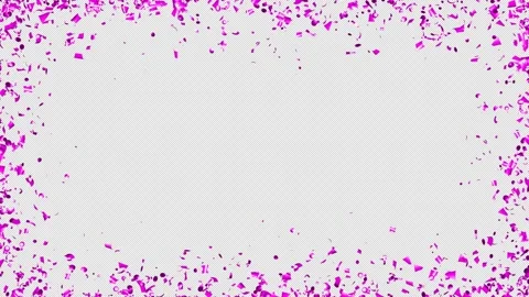 Loop Falling Purple confetti on Alpha channel. transparent background.  Stock Footage 279901569