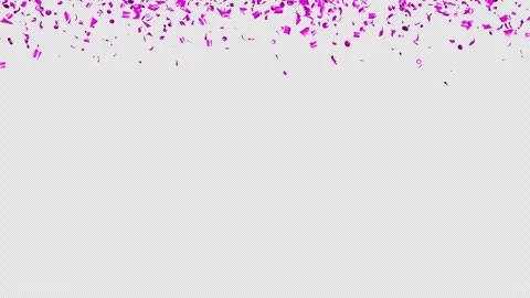 Loop Falling Purple confetti on Alpha channel. transparent background.  Stock Footage 279902185