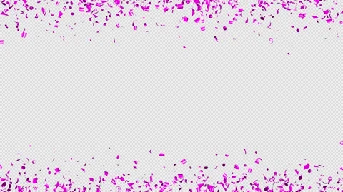Loop Falling Purple confetti on Alpha channel. transparent background.  Stock Footage 279902470