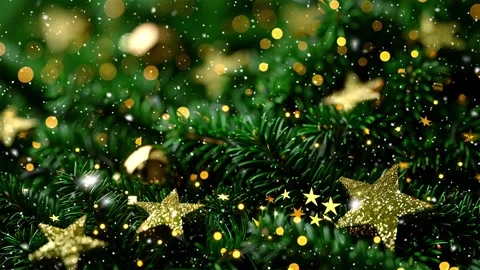 Loop. Falling snowflakes. Falling snowflakes effect. Noel. Loop. Christmas tree. Stock Footage 270020219