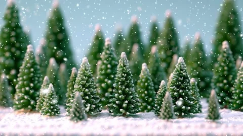 Loop. Falling snowflakes. Falling snowflakes effect. Noel. Loop. Christmas tree. Stock Footage 270020417
