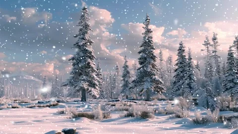 Loop. Falling snowflakes. Falling snowflakes effect. Noel. Loop. Christmas tree. Stock Footage 270020470