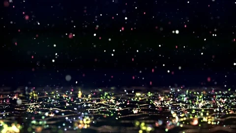 LOOP Falling stars Golden Orange 10second Stock Footage 82622061