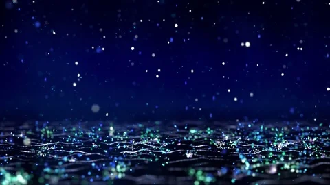 LOOP Falling stars Navy Blue 10sec Stock Footage 82590054