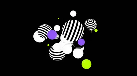A Loop of a few animated Balls Stock Footage 43071835