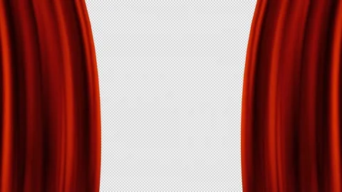Loop file - Red stage curtain opening and closing animation quickly Stock Footage 208911073