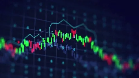 Loop financial chart background  footage Stock Footage 69269296
