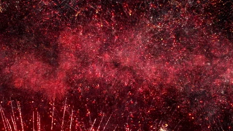 Loop firework particles animation on black abstract background Stock Footage 307303616