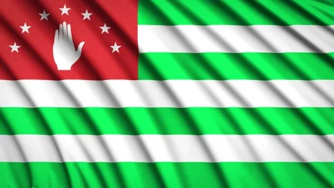 Loop Flag Abkhazia Stock Footage