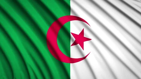 Loop Flag Algeria Stock Footage 155447709