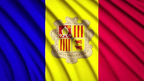 Loop Flag Andorra Stock Footage 155448306