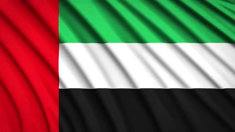 Loop Flag Arab Emirates Stock Footage 155447969