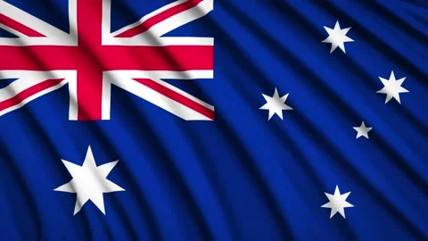 Loop Flag Australia Stock Footage 155448439