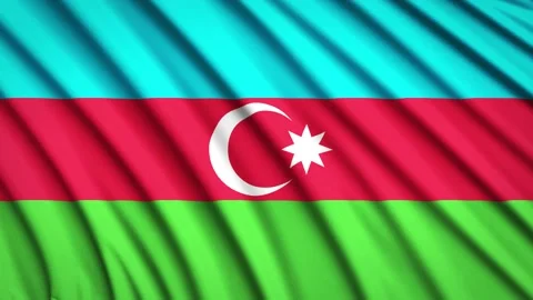 Loop Flag Azerbaijan Stock Footage 155448889