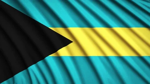 Loop Flag Bahamas Stock Footage 155448928