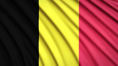 Loop Flag Belgium Stock Footage 155449163