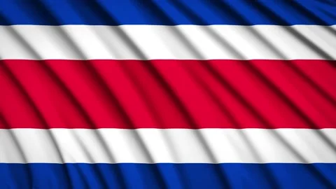 Loop Flag Costa Rica Stock Footage 155450904
