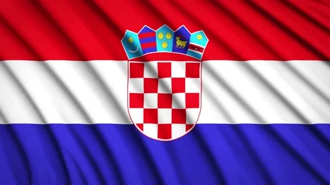 Loop Flag Croatia Stock Footage 155499458