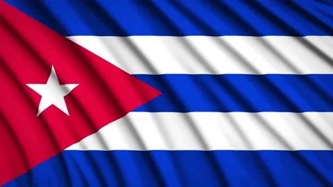 Loop Flag Cuba Stock Footage 155451001