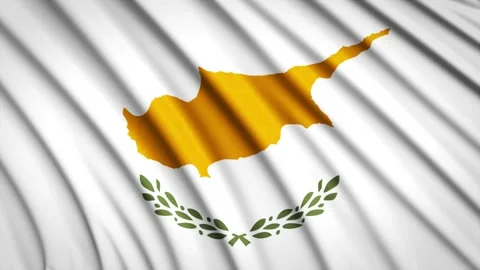 Loop Flag Cyprus Stock Footage 155451058
